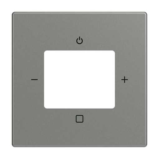Cover plate with legend Radio grey metallic - Platform 63