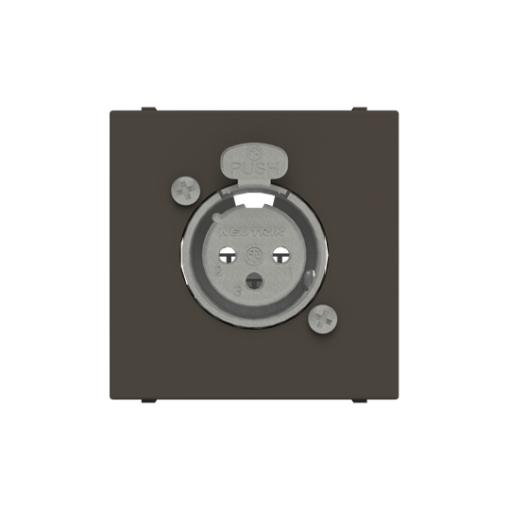 Insertcover XLR 1 gang Anthracite - Zenit