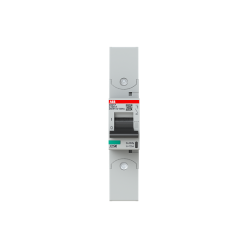 S801P-C100-R High Performance Circuit Breaker with ring tongue terminal. C Characteristic. 50kA, 100A, 1P