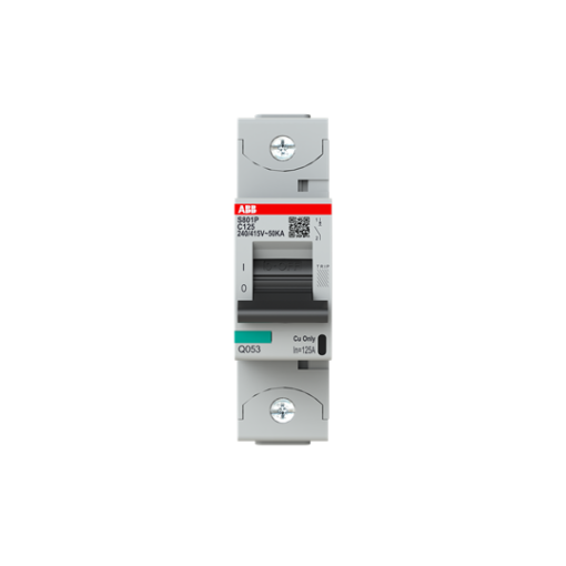 S801P-C125 High Performance Circuit Breaker. C Characteristic. 50kA, 125A, 1P