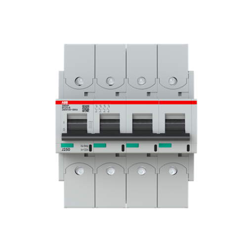S804P-B125-R High Performance Circuit Breaker with ring tongue terminal. B characteristic. 50kA, 125A, 4P