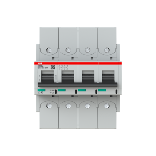 S804P-D125-R High Performance Circuit Breaker with ring tongue terminal. D Characteristic. 50kA, 125A, 4P