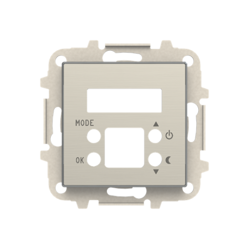 Cover thermostat for Thermostat Central cover plate Stainless steel - Sky Niessen