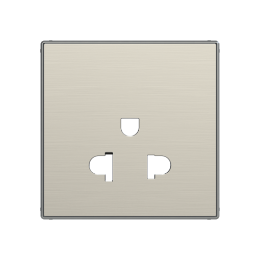 Cover socket outlet Without imprint Stainless steel - Sky Niessen