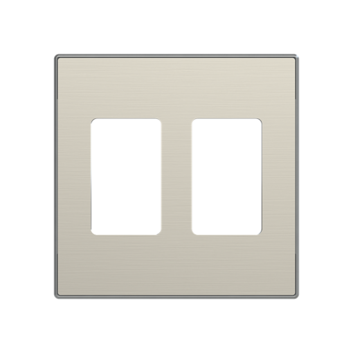 Cover plate VDI 2 gang Stainless steel - Sky Niessen