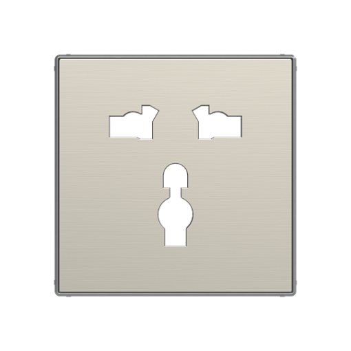 Cover socket outlet Without imprint Stainless steel - Sky Niessen