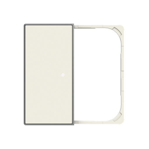 Cover plate Without imprint for Switchpush button Two-part button White - Sky Niessen