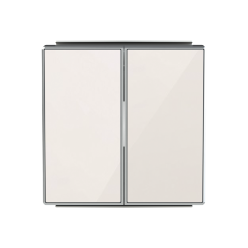 Rocker Without imprint for Switchpush button, Two-part rocker White Glass - Sky Niessen