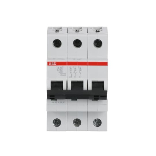 Miniature Circuit Breaker - S200 - 3P - 10 A - D - AC 6 kA