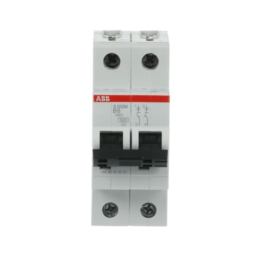 Miniature Circuit Breaker - S200M - 2P - 6 A - B - AC 10 kA