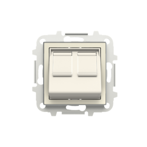 Cover plate Data connection 2 gang White - Sky Niessen