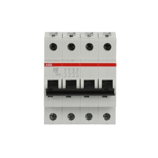 Miniature Circuit Breaker - S200 - 4P - 10 A - D - AC 6 kA