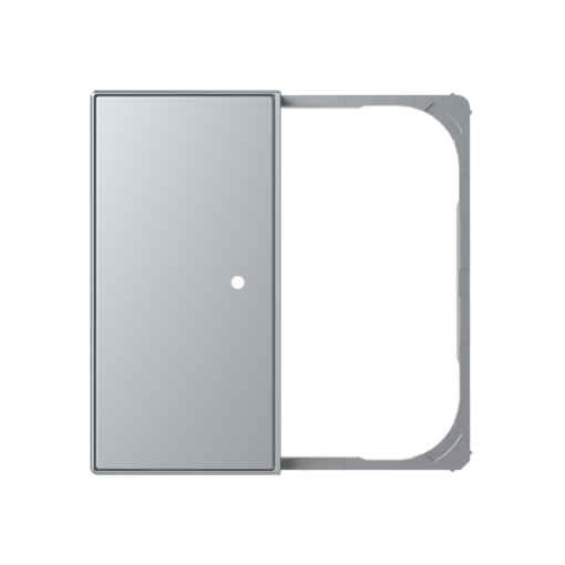 Cover plate Without imprint for Switchpush button Two-part button Silver - Sky Niessen