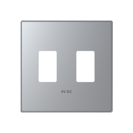 Cover USB charger USB 1 gangs Silver  - Sky Niessen