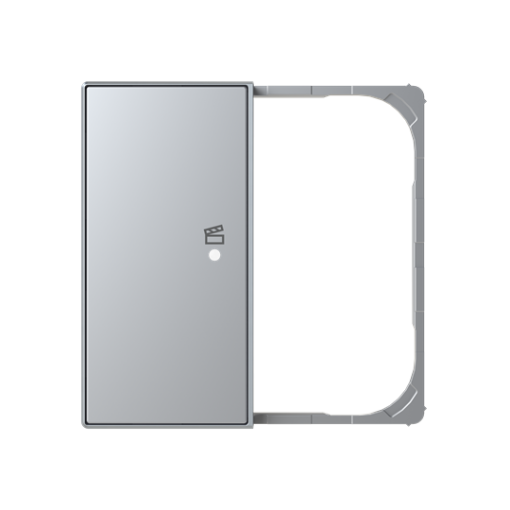 SRS-2-L-85PL - Cover plate - freehome  KNX 2-gang sensors - Scene - Left - Silver