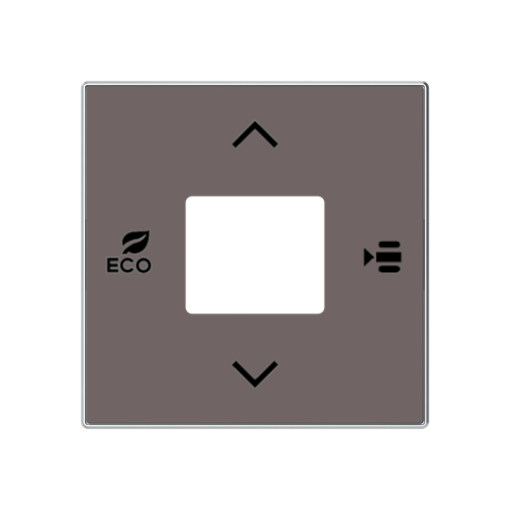 Cover plate Without imprint for Thermostat Central cover plate Taupe - Sky Niessen