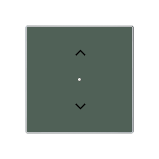 Cover plate Symbol "arrows" for Venetian blind Two-part button Green - Sky Niessen