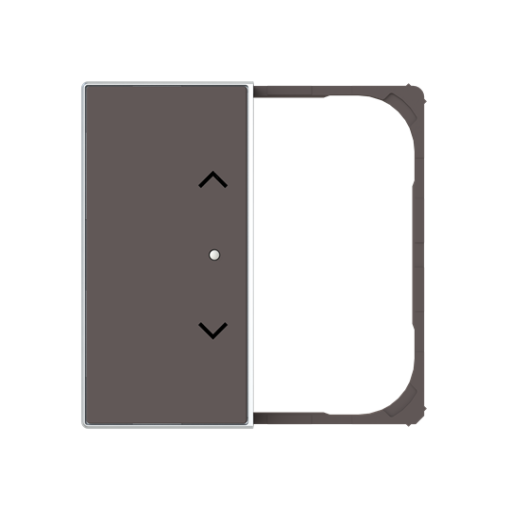 Cover plate Symbol "arrows" for Venetian blind Two-part button Taupe - Sky Niessen