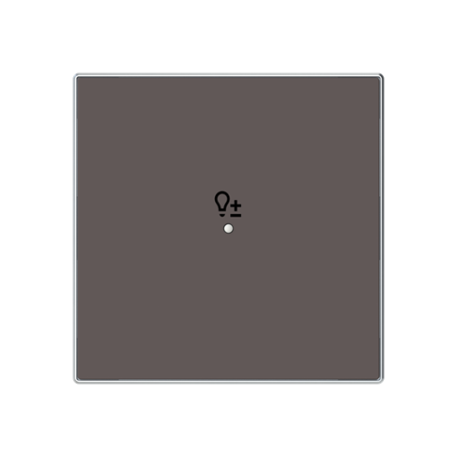 Cover plate Symbol "light" for Switchdimmer Single push button Taupe - Sky Niessen