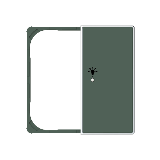 Cover plate Symbol "light" for Switchpush button Single push button Green - Sky Niessen
