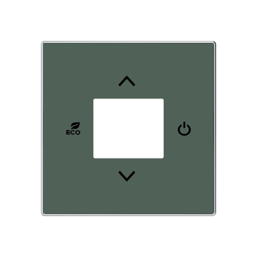 Cover plate Symbol "arrows" for Thermostat Central cover plate Green - Sky Niessen