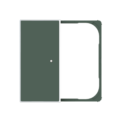 Cover plate Without imprint for Switchpush button Two-part button Green - Sky Niessen