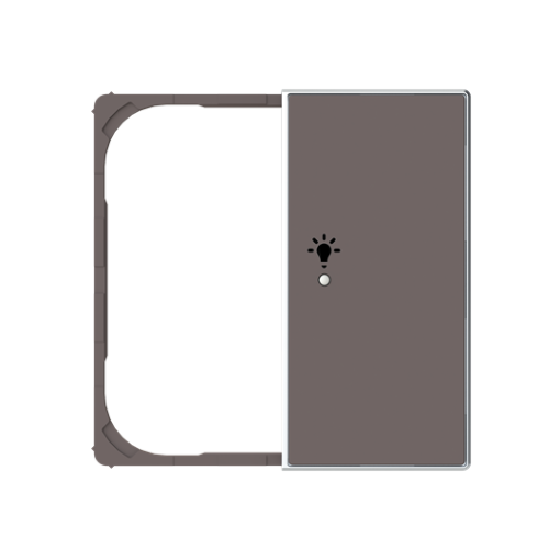 Cover plate Symbol "light" for Switchpush button Single push button Taupe - Sky Niessen