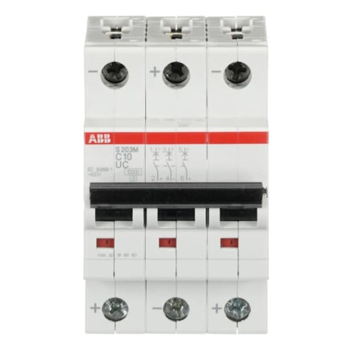Miniature Circuit Breaker - S200MUC - 3P - 10 A - C - AC 10 kA