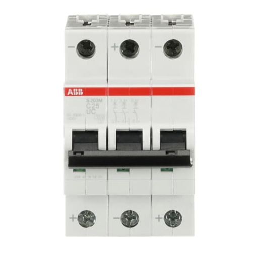 Miniature Circuit Breaker - S200MUC - 3P - 25 A - C - AC 10 kA
