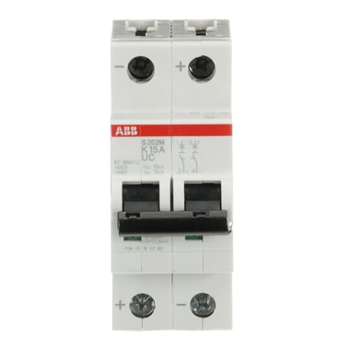 Miniature Circuit Breaker - S200MUC - 2P - 15 A - K - AC 10 kA