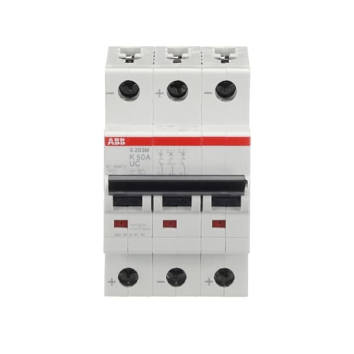 Miniature Circuit Breaker - S200MUC - 3P - 50 A - K - AC 10 kA