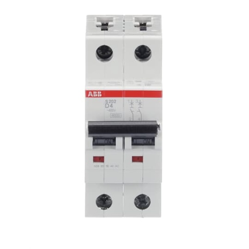 Miniature Circuit Breaker - S200 - 2P - 4 A - D - AC 6 kA
