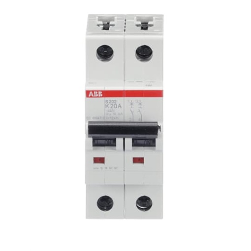 Miniature Circuit Breaker - S200 - 2P - 20 A - K - AC 6 kA