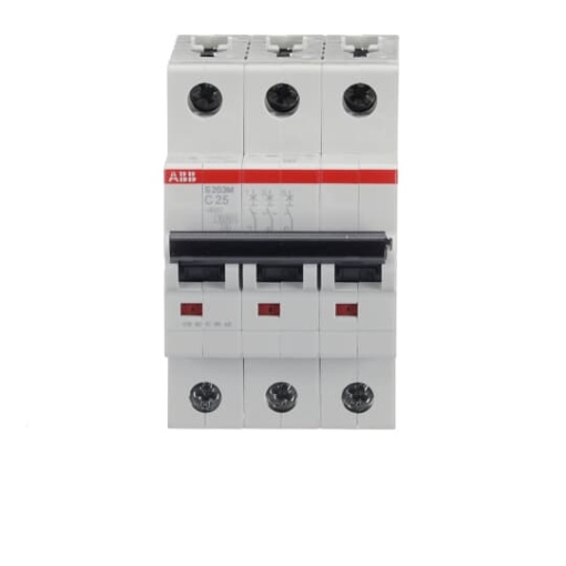 Miniature Circuit Breaker - S200M - 3P - 25 A - C - AC 10 kA
