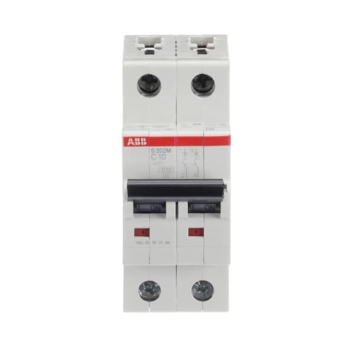 Miniature Circuit Breaker - S200M - 2P - 10 A - C - AC 10 kA