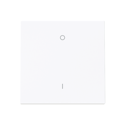 Cover plate Characters 0 and 1 for Switchpush button, Single rocker White - Alba