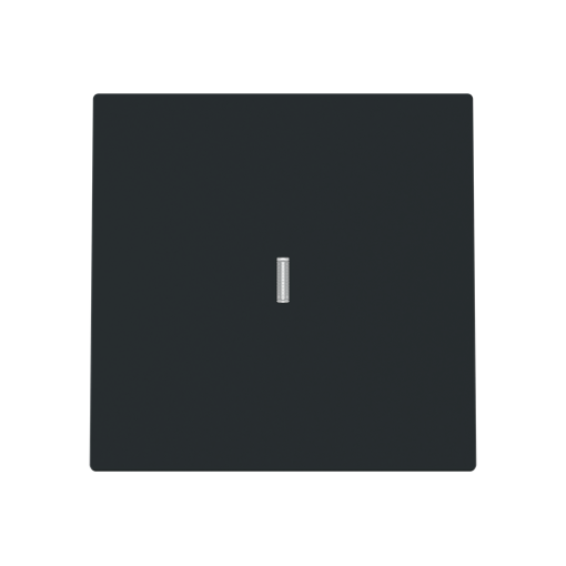 Cover plate Without imprint for Switchpush button, Single rocker Black - Alba