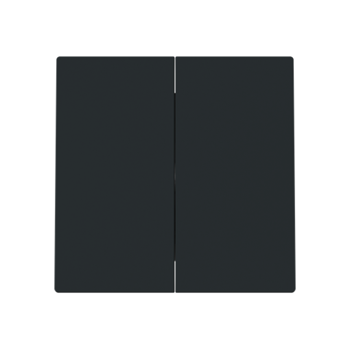 Rocker Without imprint for Switchpush button, Two-part rocker Black - Alba