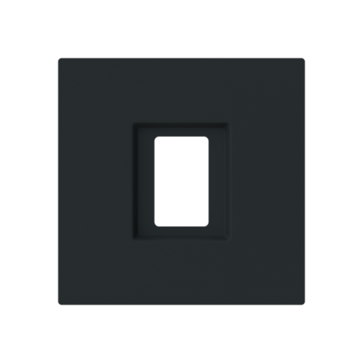Cover plate For data connection housing 1 gang Black - Alba