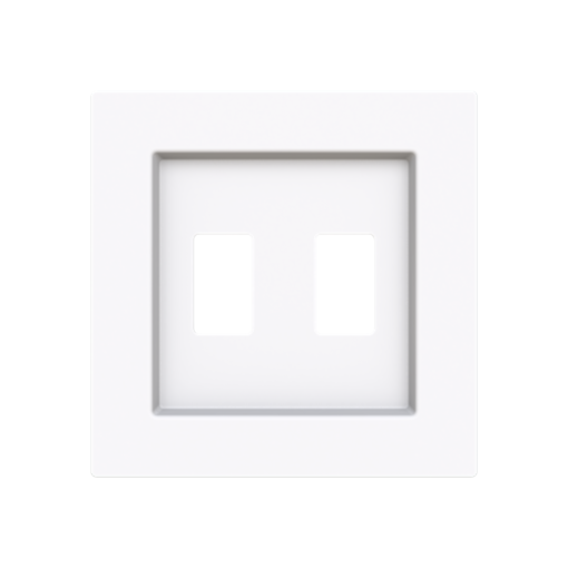 Cover plate For data connection housing 2 gang White - Alba