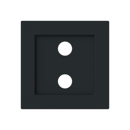 Cover plate Cinch 2 gang Black - Alba