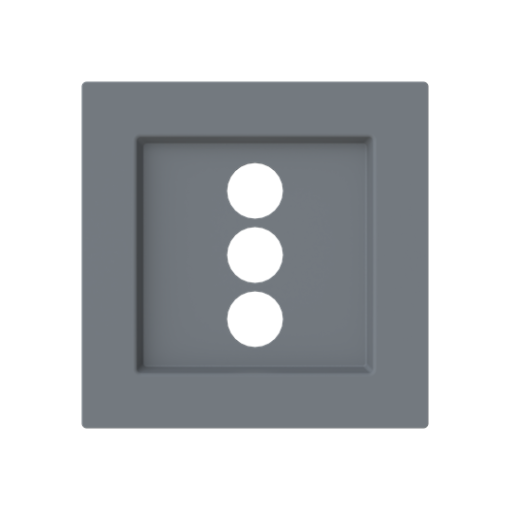 Cover plate Cinch 3 gang Grey - Alba