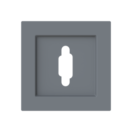 Cover plate VGA 1 gang Grey - Alba