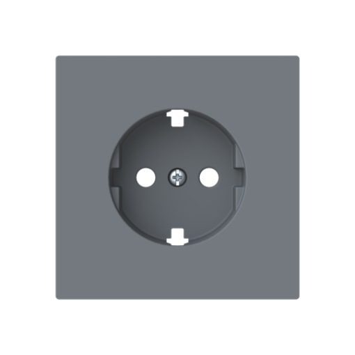 Cover socket outlet Central cover plate for Socket outlet Without imprint Grey - Alba