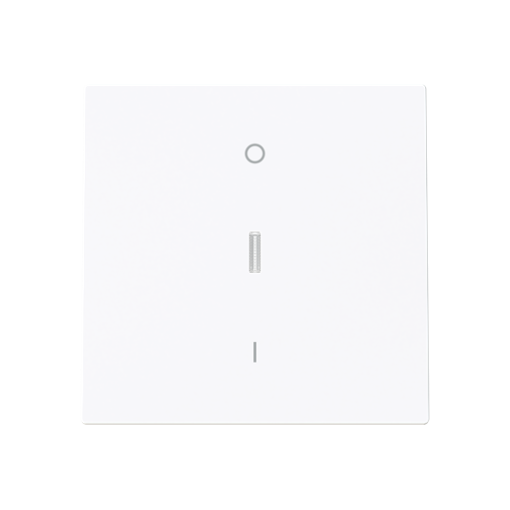 Cover plate Characters 0 and 1 for Switchpush button, Single rocker White - Alba
