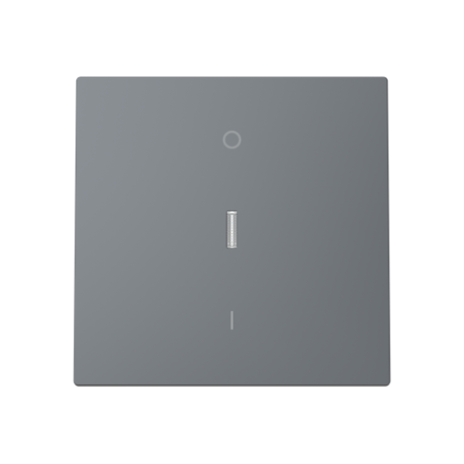 Cover plate Characters 0 and 1 for Switchpush button, Single rocker Grey - Alba