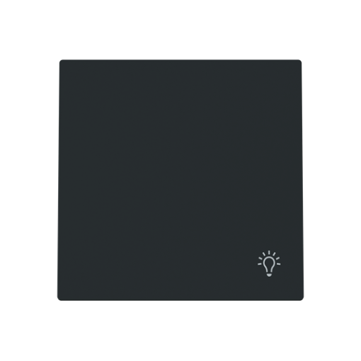 Rocker Symbol "light" for Switchpush button, Single rocker Black - Alba