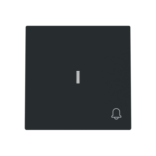 Rocker Symbol "bell" for Switchpush button, Single rocker Black - Alba