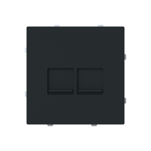 Cover plate For data connection housing 1 gang Black - Alba