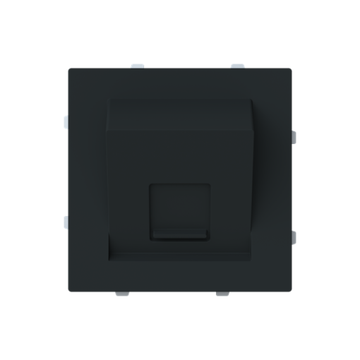 Cover plate For data connection housing 1 gang Black - Alba